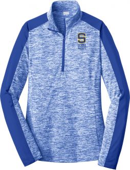 NEW - Sport-Tek Ladies Electric Heather 1/4-Zip Pullover, True Royal Electric/ True Royal